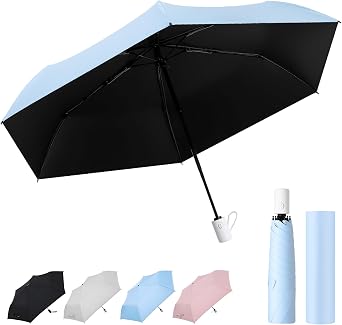 Compact Travel Umbrella - Mini Umbrella for Purse, Backpack & Travel, Auto Open Close