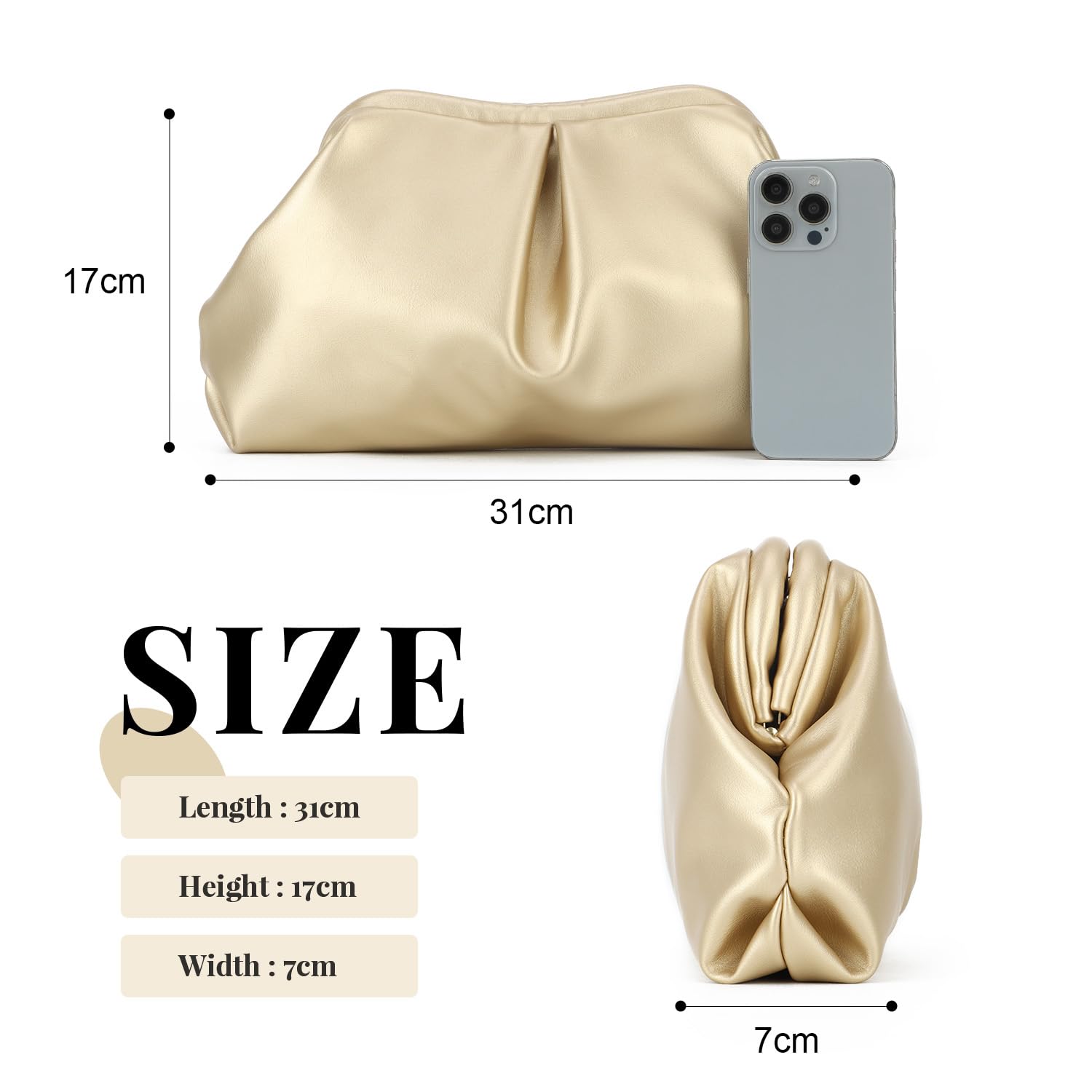 Morbido PU In Pelle Pochette Borse per Le Donne Formale Borsa Da Sera Elegante Borsa