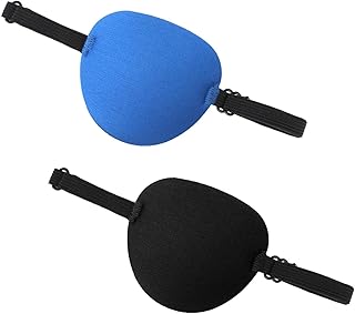 Adjustable Eye Patches for Adults Children Kids 2 PCS, Medical Eye Patch Adjustable, Adjustable Pirate Eye Patch for Left or Right Eyes Lazy Amblyopia and Cosplay