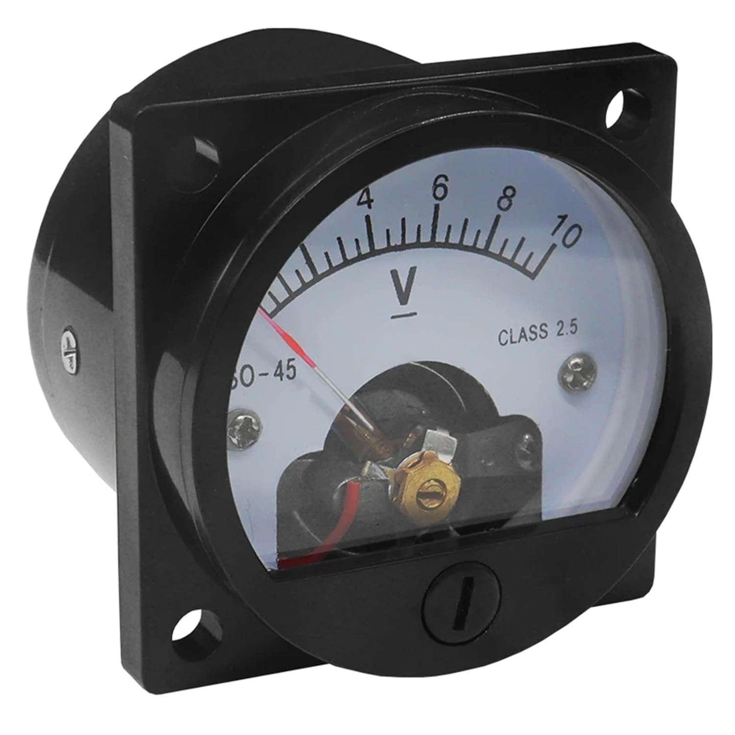 SO45 5V 10V 15V 20V 30V - 300V DC Analog Meter Panel Current 47 * 47mm Round Voltmeter 1Pcs(300V)