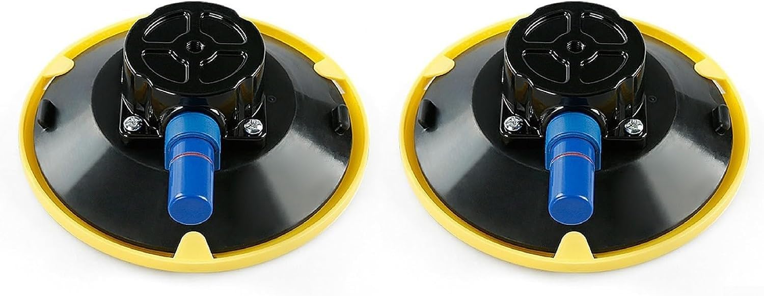 2 Pack 6" Saugheber Glasheber Saughalter，Vakuumheber Saugheber Glas，Fliesenheber Plattenheber Vakuum Saugheber Fliesen für Sicheren Transport von Fliesen（Tragkraft 32KG/70LBS）