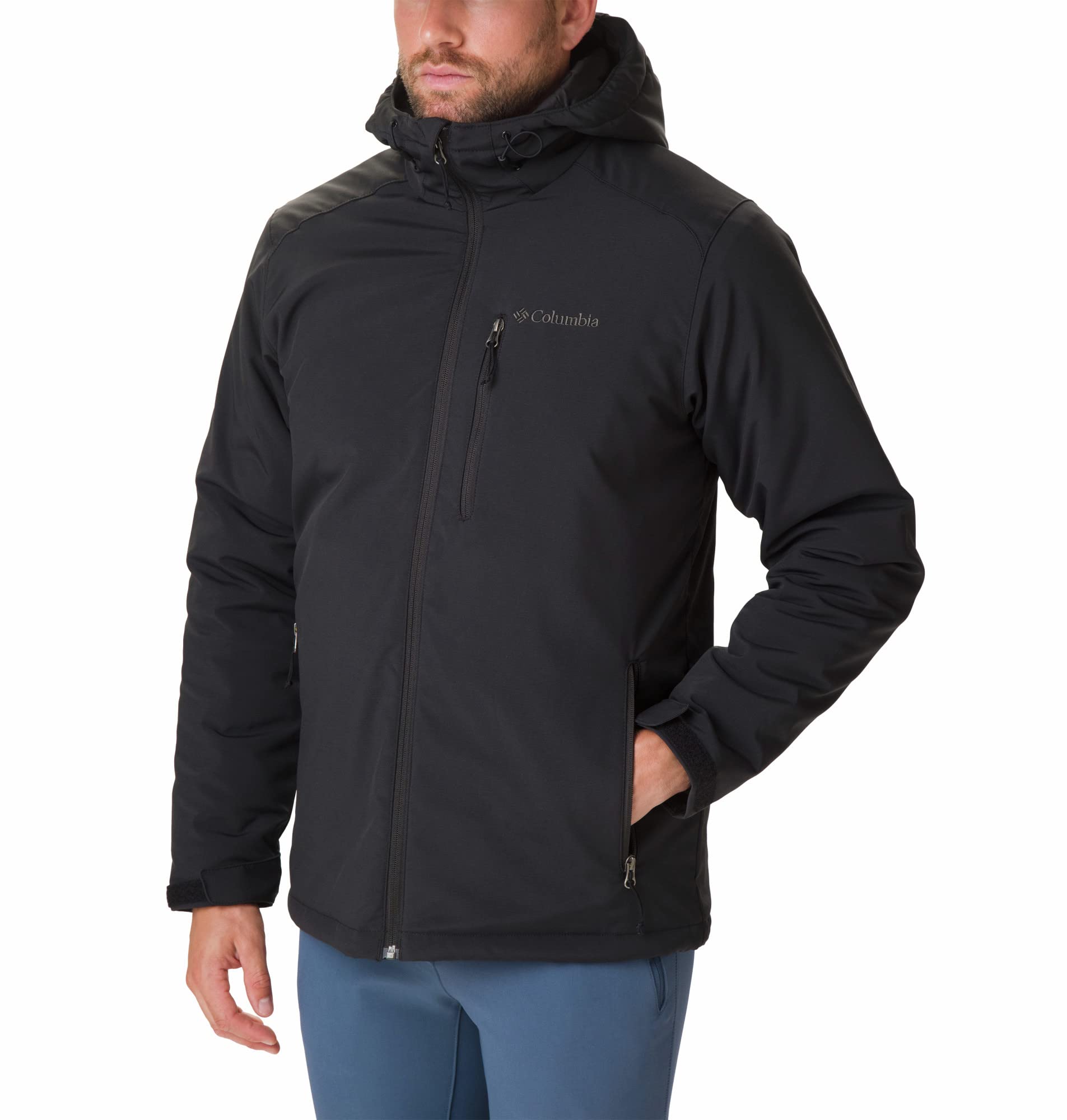 Columbia Gate Racer Softshell, Chaqueta De Softshell Cortavientos Hombre, Black, S
