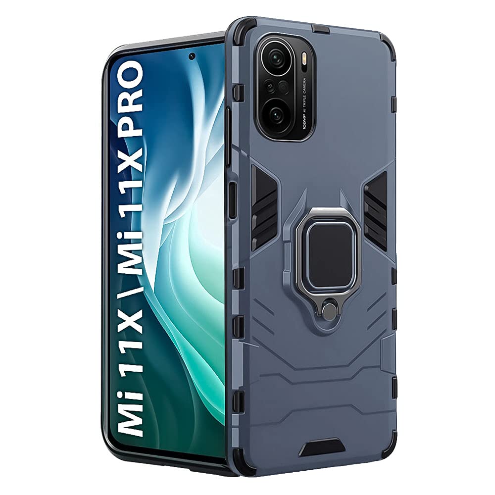 WOW IMAGINE Shock Proof Back Case Mobile Cover for Xiaomi Mi 11x | 11X Pro | Redmi K40 (Armor | Hybrid PC + TPU | Full Protection with Ring Holder Kickstand | Carbon Black) (B09718JML7) Amazon Price History, Amazon Price Tracker