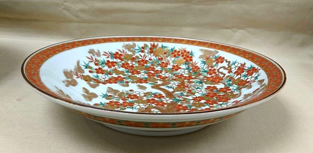 Kutani焼き 上出 喜山 作飾皿 エビス】飾皿 九谷焼 在銘 上