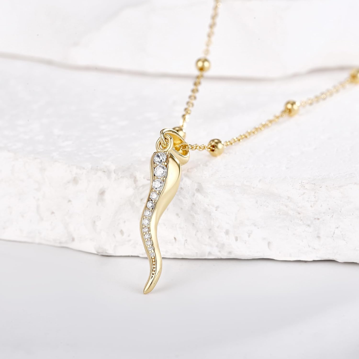 ONEFINITY Norse Necklace 925 Sterling Silver Celtic Knot/Witches Knot/Thor Hammer/Claddagh/Italian Horn Pendant Necklace Abalone Shell Viking Mjolnir Jewelry Mothers Gifts for Women Mom Grandma - Image 6