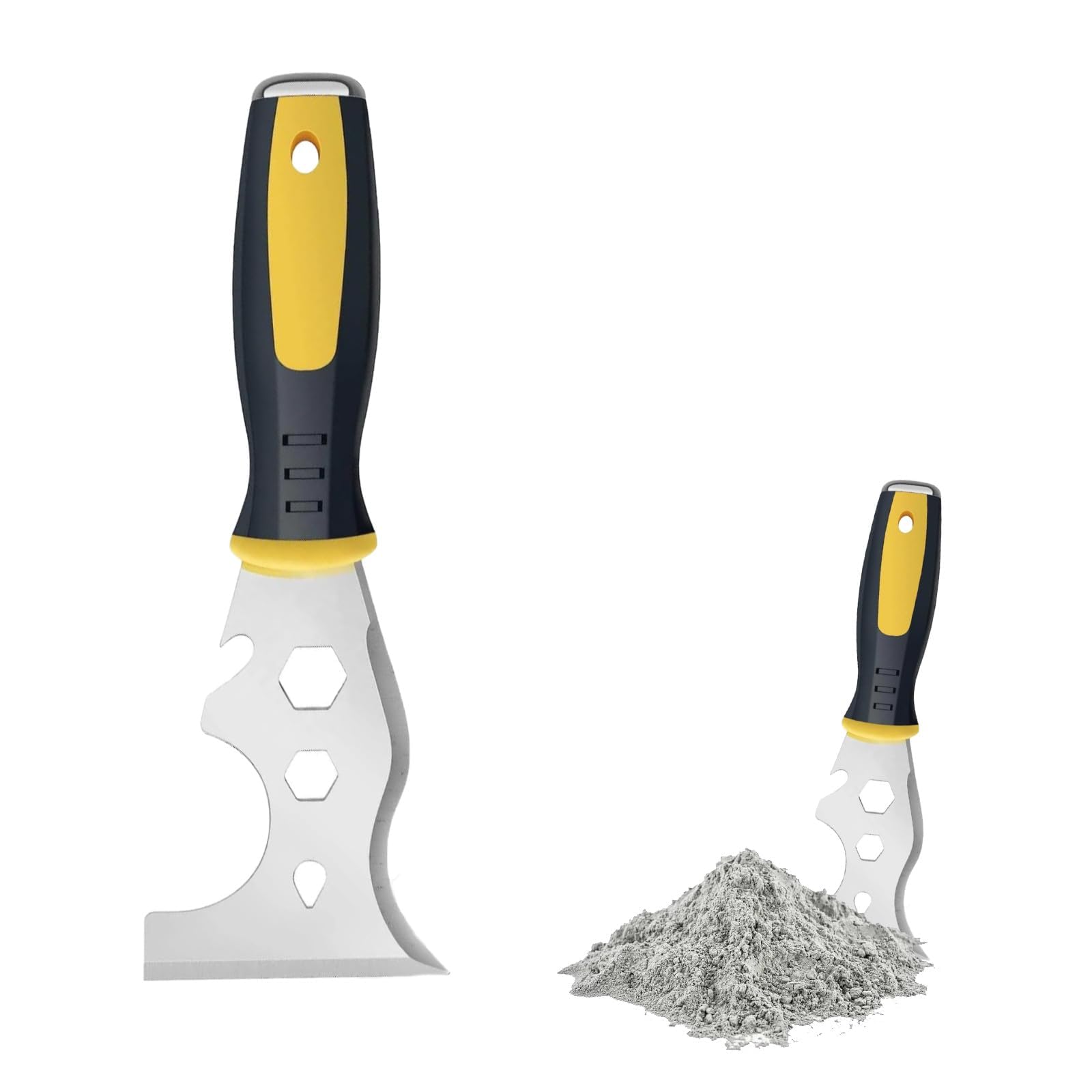 Zyssby White Paint Scraper Tool,13 In 1 Multi Wallpaper Scraper,Professional Wall Paper Scrapers Tool,For Wallpaper Paint Roller Straight Scrapers Curved Roller Cleaner Nail Puller & Diy Decorating