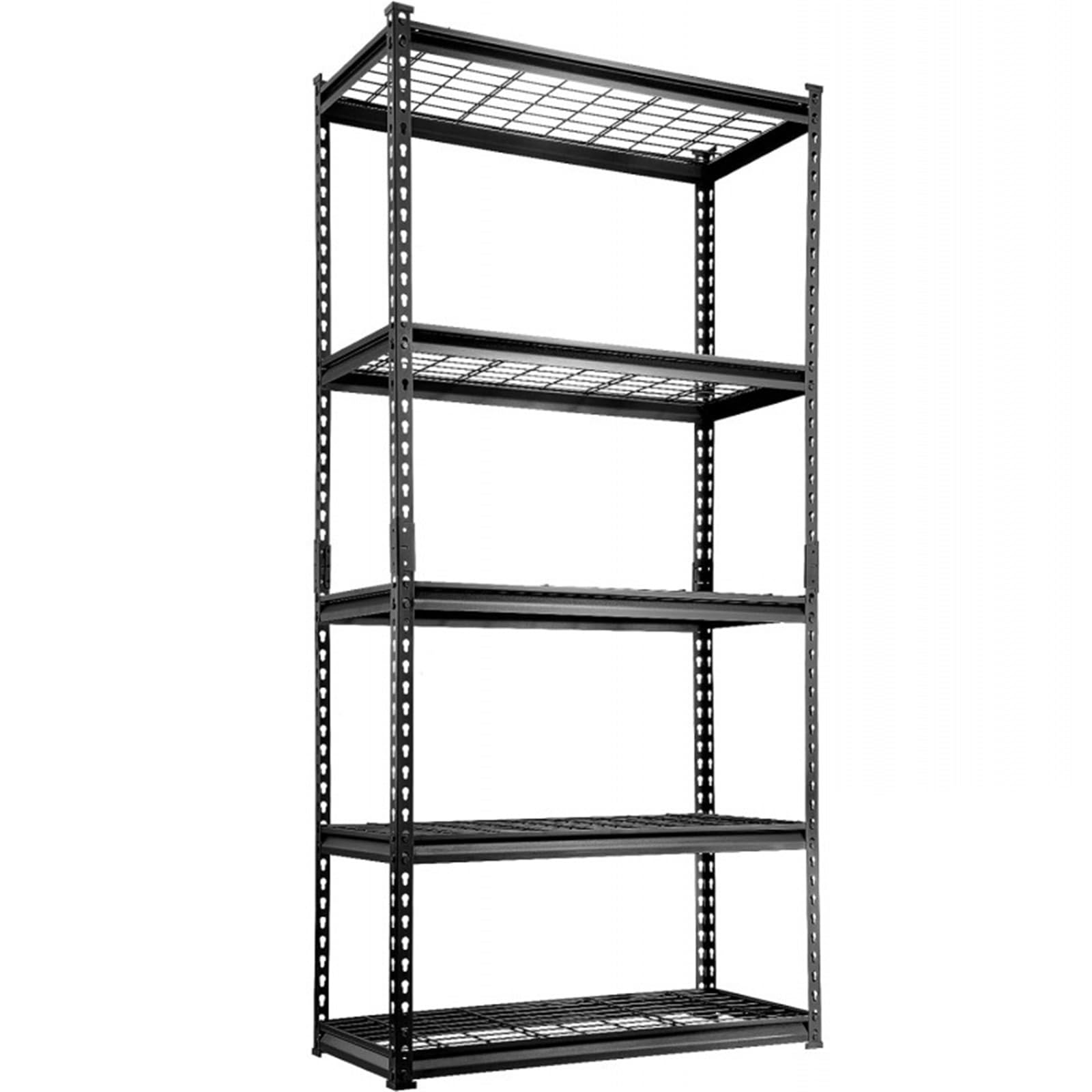 Scaffali in Metallo per Garage Scaffale portaoggetti, 5 livelli regolabili, capacità 2.000 libbre, ripiani for garage for carichi pesanti, organizer in metallo, 36" L x 16" L x 72" A(48L x 24 W x 72)