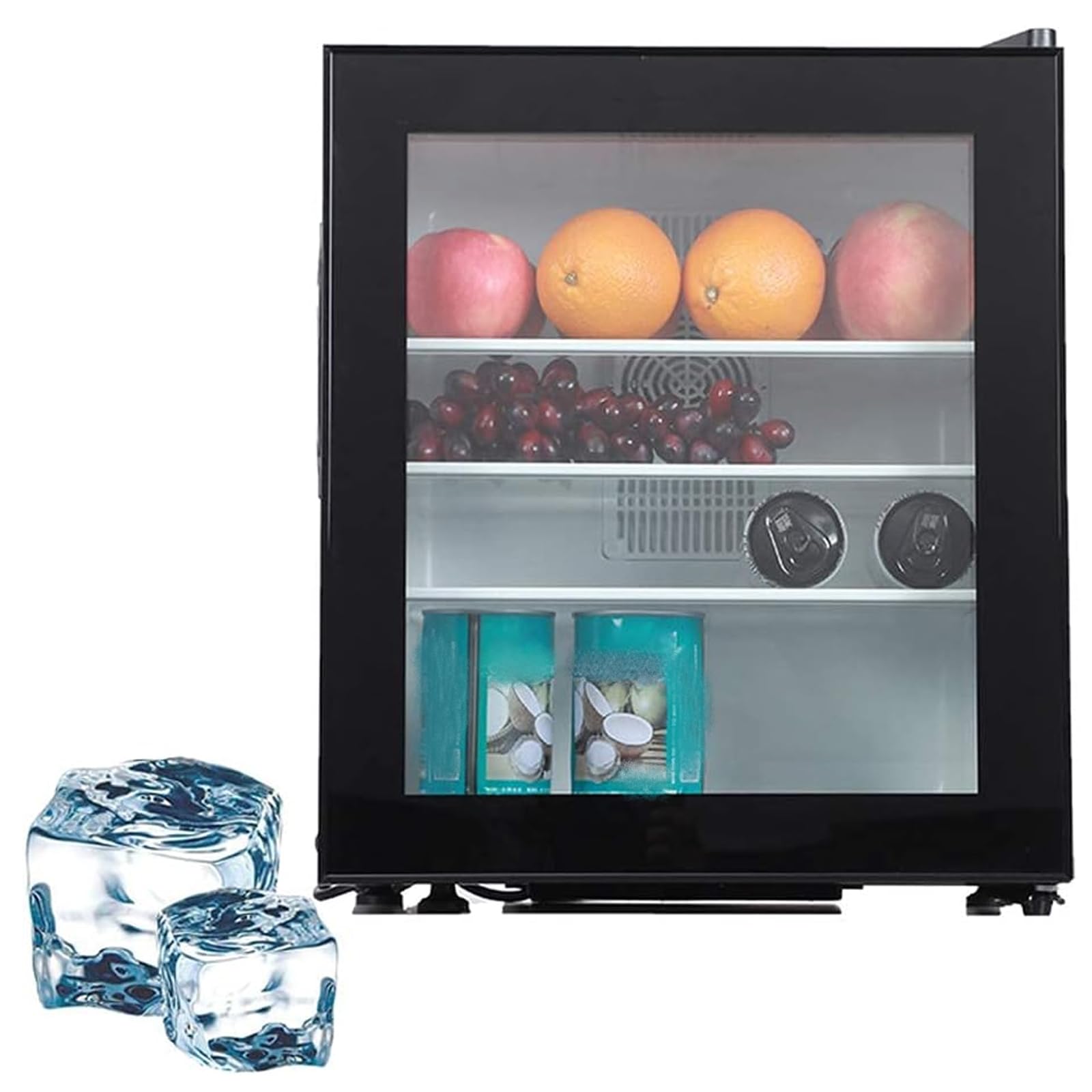 Congelador Vertical Compacto De 30 Litros Con Puerta De Cristal Y Cerradura, Mini Congelador De Sobremesa Para Oficina, Residencia De Estudiantes, Apartamento Pequeño, De Bajo Consumo Energético
