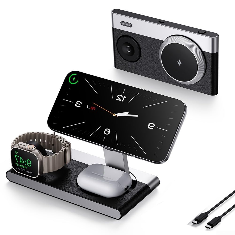 Base Ricarica Wireless 3 in 1 per Watch Base Ricarica Wireless