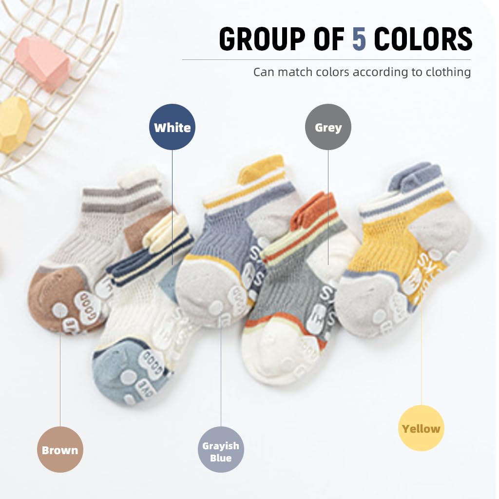 SNOWIE SOFT Baby Socks 5 Pairs 0-18 Months Cartoon Breathable Mesh Cotton 2