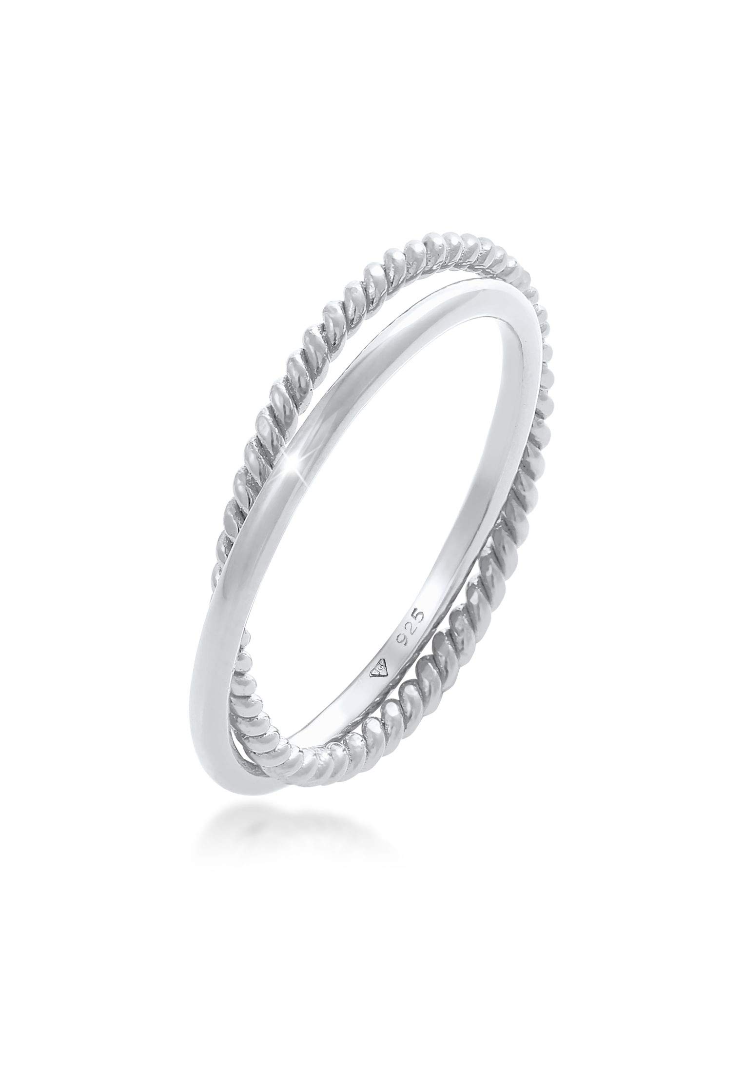 Elli Ring Damen Wickel Klassisch Filigran Twisted Trend 925 Silber