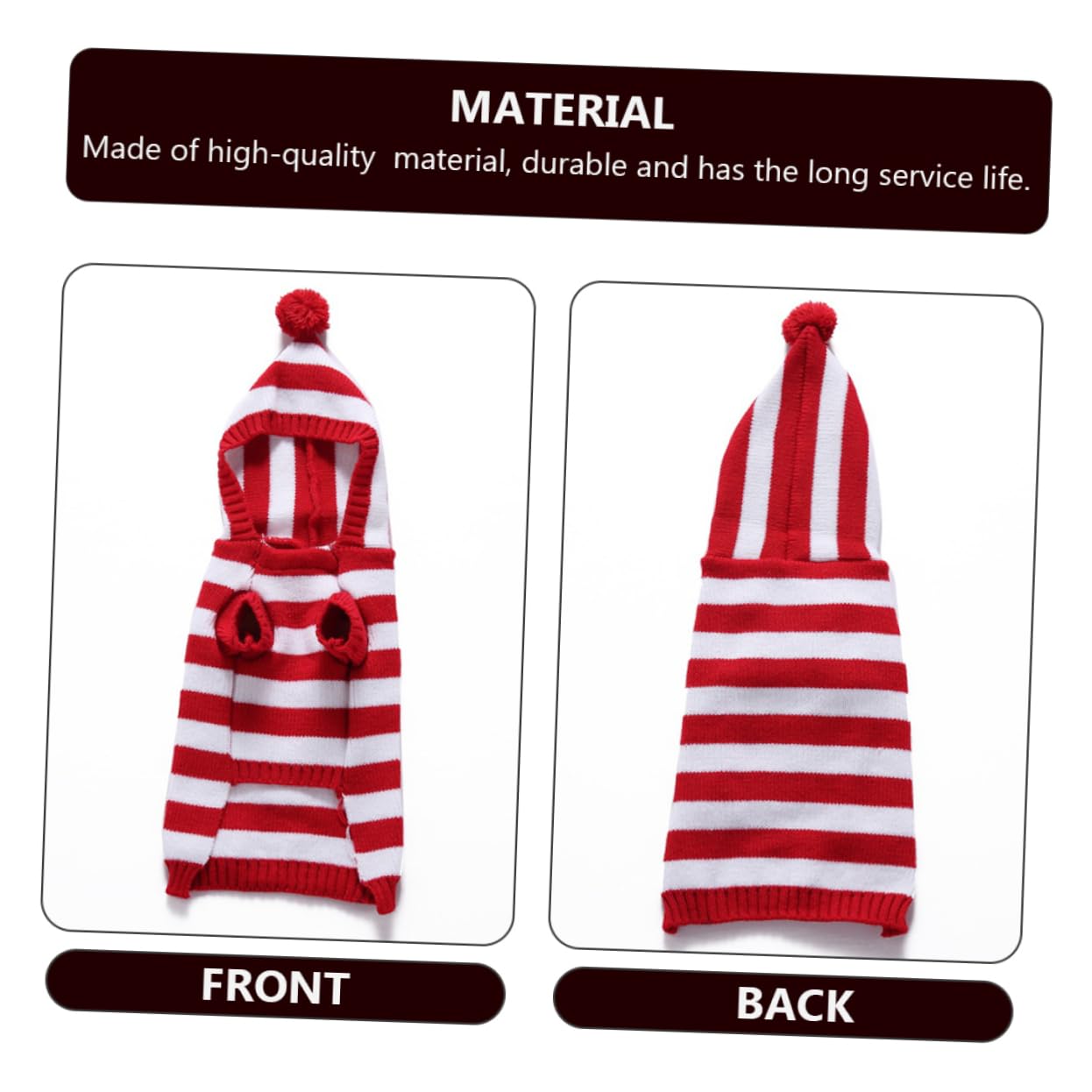 minkissy 3pièces Pull pour Chien Tricot avec Capuche Vêtement De Noël pour Animaux De Compagnie Costume Adorable pour Hiver Et Séances Photos