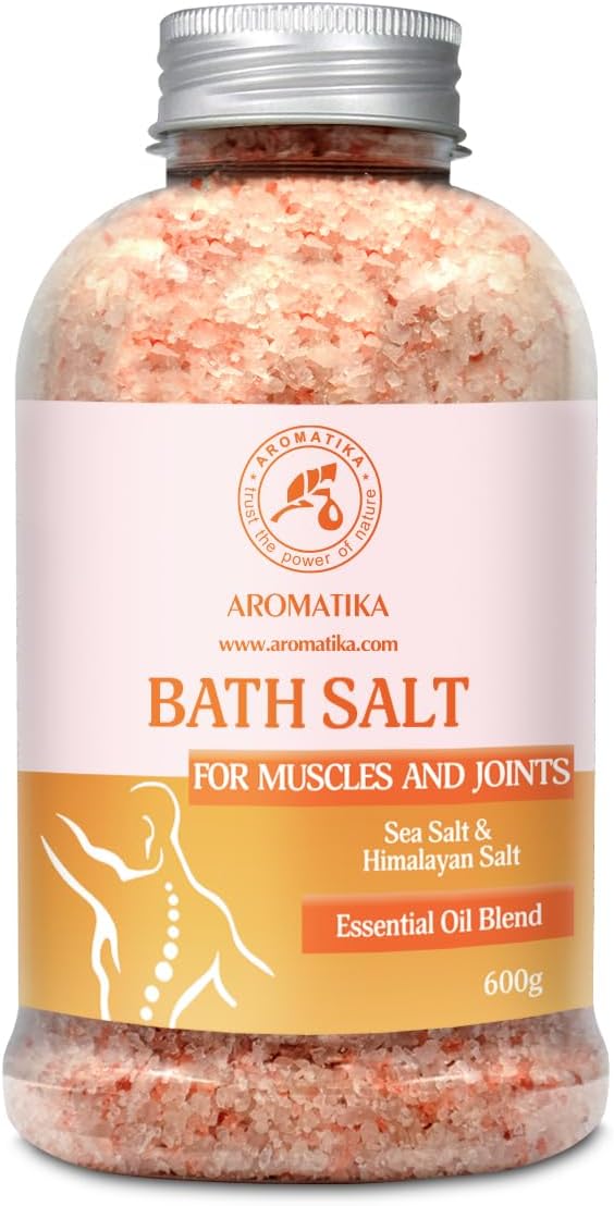 Joint & Muscle Bath Sea Salts 600g w/Essential Oils Lavender & Sage