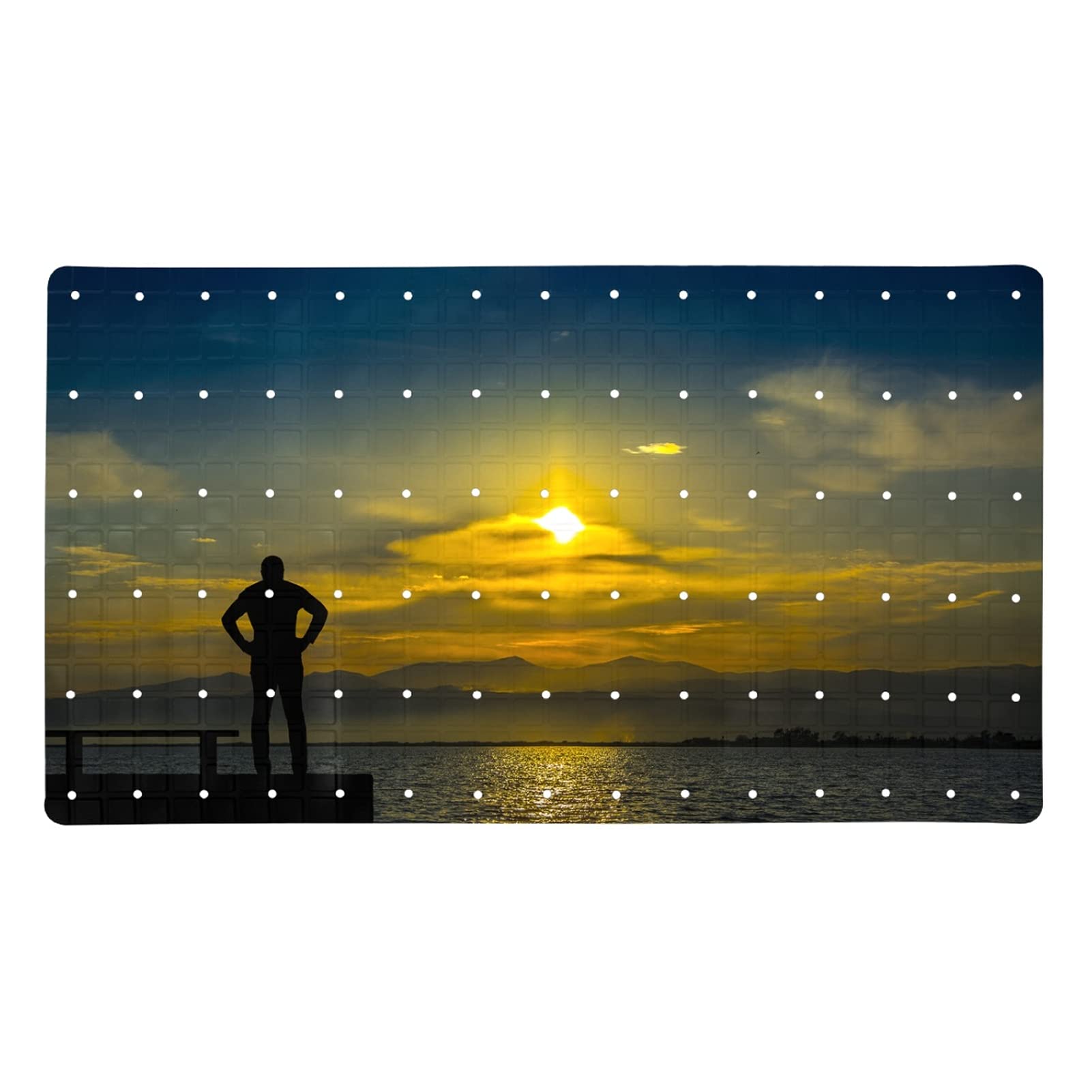 Tapis de douche antidérapant Sunset idéal pour sécuriser la salle de bain familiale
