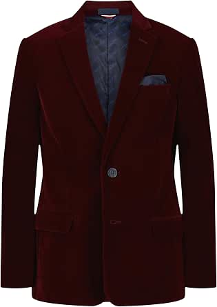 Tommy Hilfiger Boys' Blazer Suit Jacket, Button Closure, Notch Lapel & Front Flap Pockets