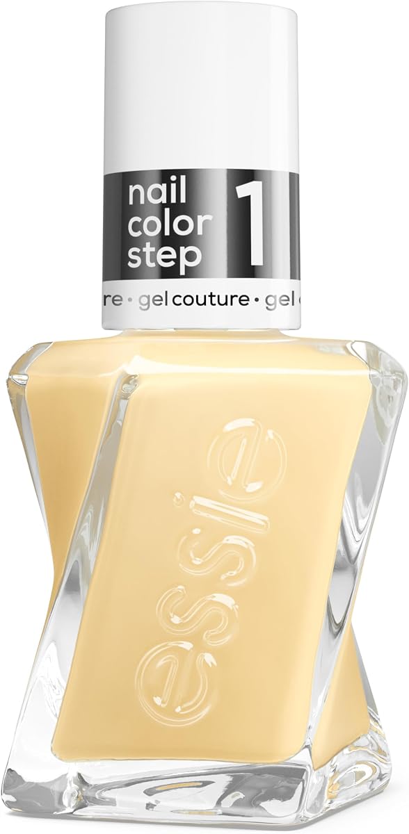 gel couture de essie, esmalte de uñas tipo gel, de larga duración, fórmula vegana, amarillo, atelier at the bay, 0,46 fl oz