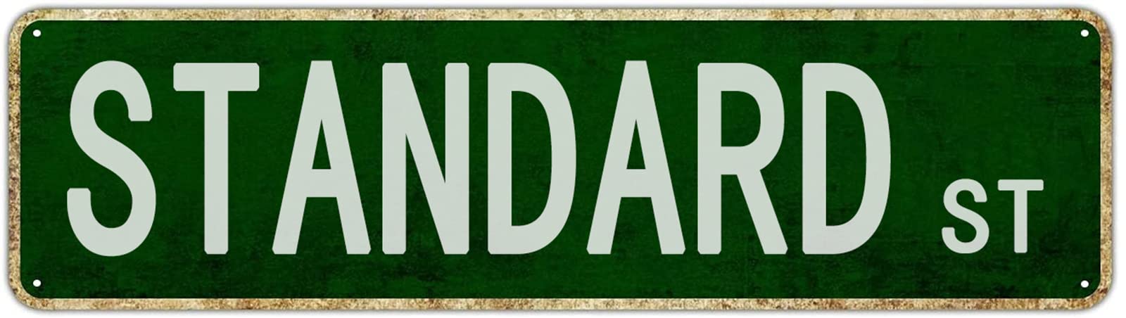 Standard Street Retro Tin Signs Aluminum Metal Sign for Home Living Room Garden Wall Yard Pub Club Decor 4x16 Inch