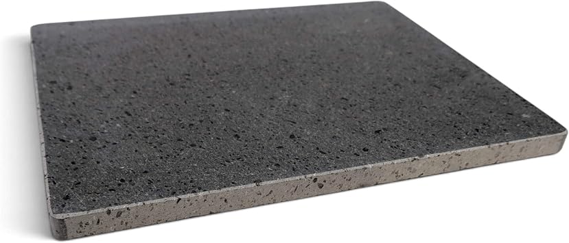Large Lava Pizza Stone for Oven, BBQ & Grill, Made in Italy (38x30x2cm)