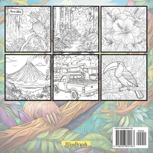 Relax & Color: Coloring Book of Costa Rica