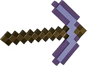 Disguise Kid's Enchanted Pickaxe, Official Minecraft Accessory, Single Size Video Game Costume Prop, Khaki, One