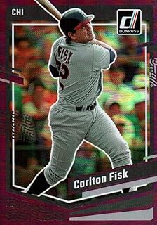 Carlton Fisk Donruss Purple Parallel Collectible Baseball Card - 2023 Panini Donruss Baseball Card #218 (Cubs)