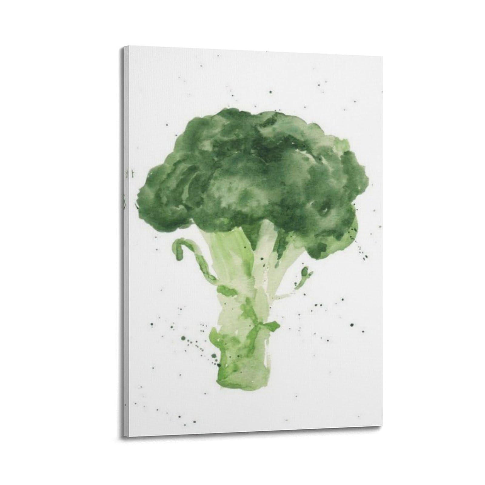 DLJGDS Free Style Aquarell Brokkoli Gemüse dekorative Malerei Leinwand Wandposter und moderne Familienschlafzimmer-Dekoration 50 x 75 cm