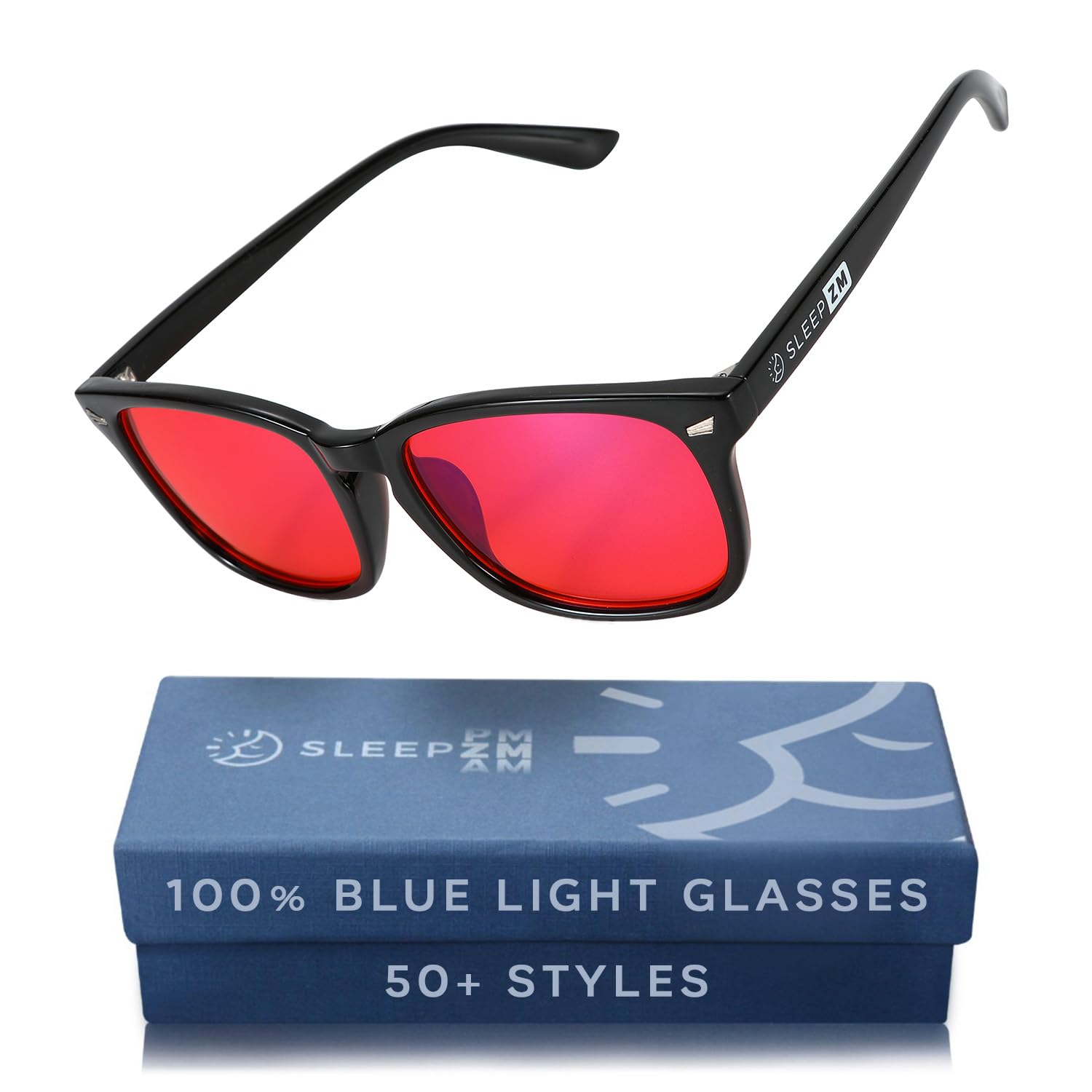 100% Blue Light Blocking Glasses - Women + Men - Better Sleep - Anti Eye Strain Protection - Computer Screens Gaming