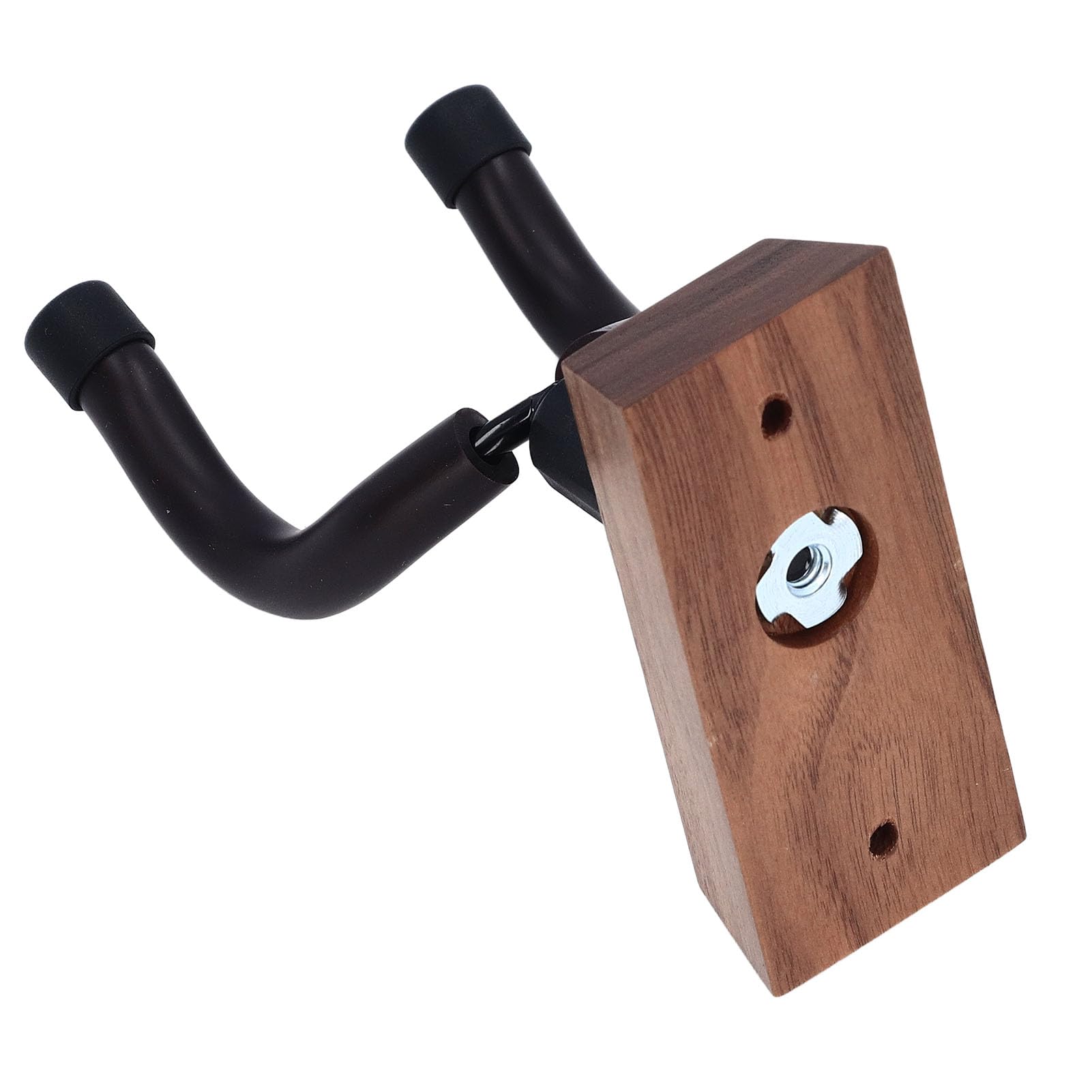Uchwyt do Zawieszania Instrumentów Wieszak ścienny do Gitary Trwały i Stylowy Wygląd Dobra stabilność Podczas Nauki (Trapezowe drewno orzecha czarnego)
