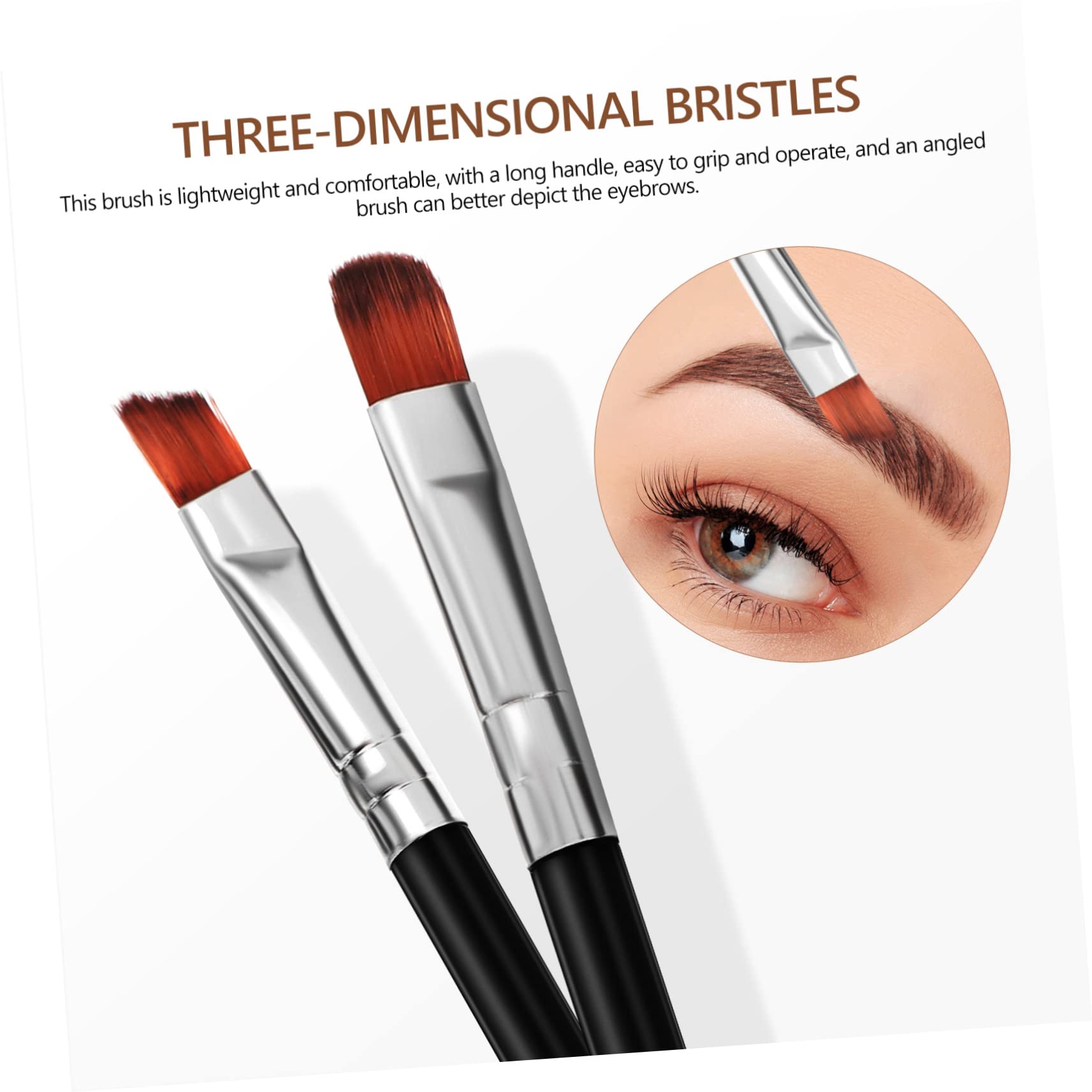 FOMIYES 4sets -1 Eyebrow Brush Set Pro Makeup Tools for Women Includes Angled Flat Brushes for Natural Brows 6pcs*4