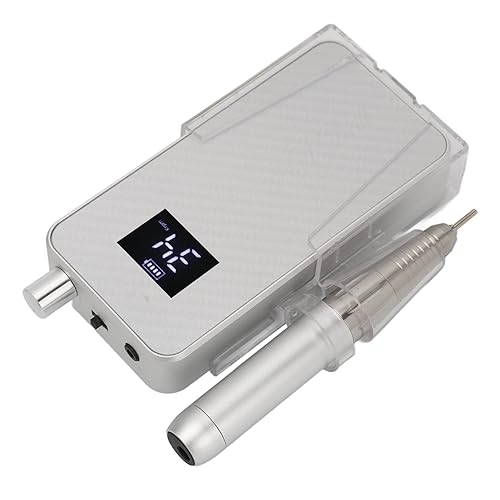 Taladro de uñas profesional recargable de 35000 rpm, lima E eléctrico portátil, herramientas de molinillo de gel acrílico con 6 puntas y bandas de