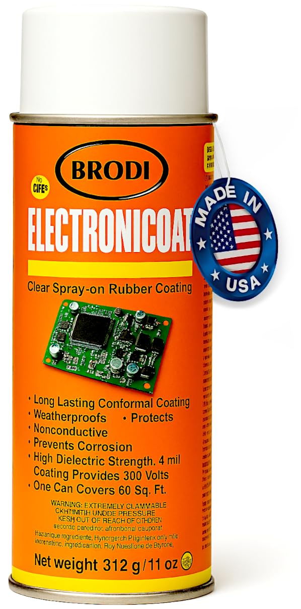 ElectroniCoat Conformal Coating for Electronics, Flexible Clear Rubber Sealant, 9 kV Dielectric Protection, Circuit Board Waterproofing Spray, Strong Surface Bonding, Fast-Dry (Pack of 1)