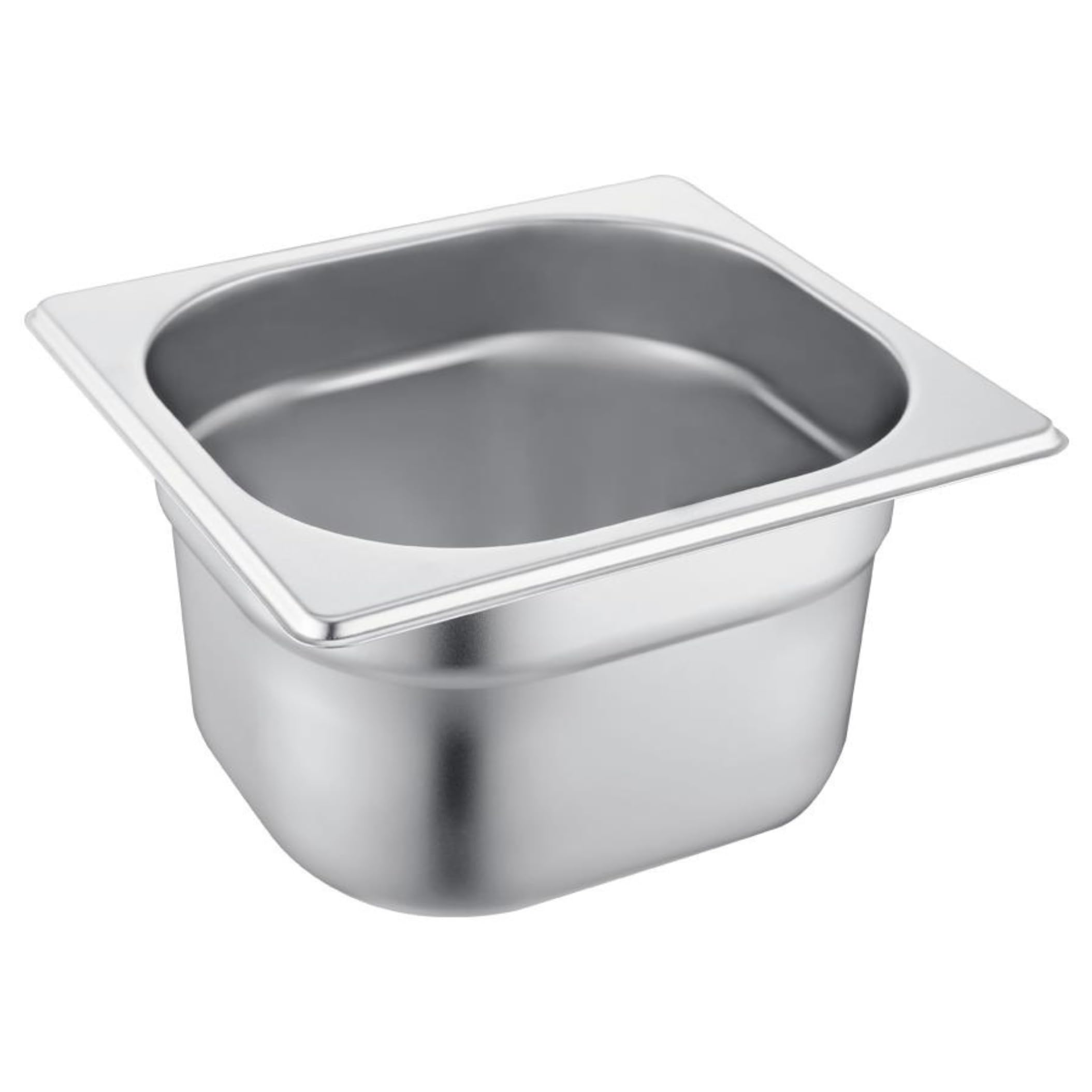 C&S Homestore Gastronorm 1/6 Stainless Steel Catering GN Pan – Durable Food Storage & Serving Tray for Buffet, Restaurant, Hotel, Bain Marie & Commercial Kitchen Use - 1.7L / 100mm