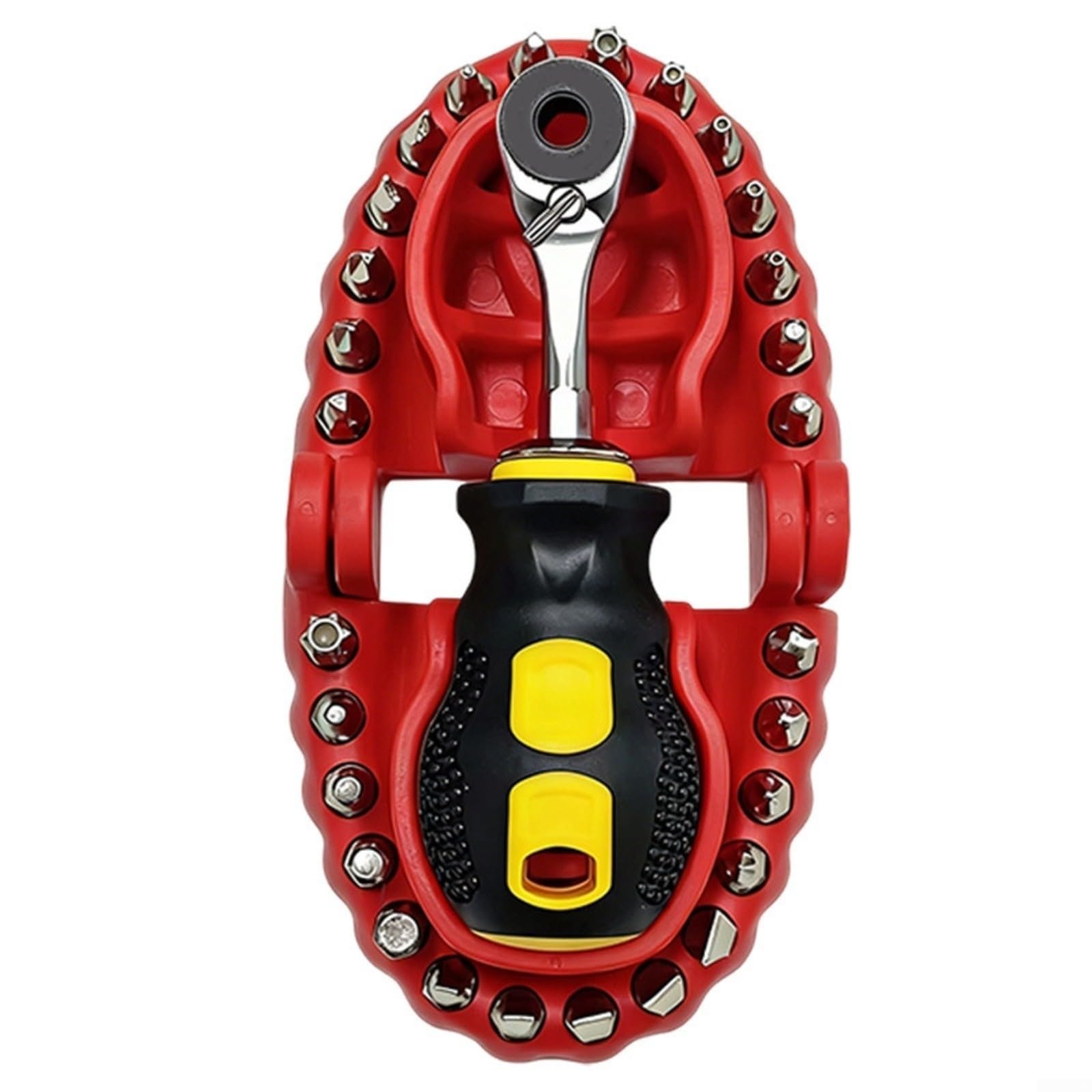 CYRENT 30-in-1 Multi-Function Screwdriver Kit - Portable Tooth-Shaped Bit Set for Hardware and Repairs(B does not)