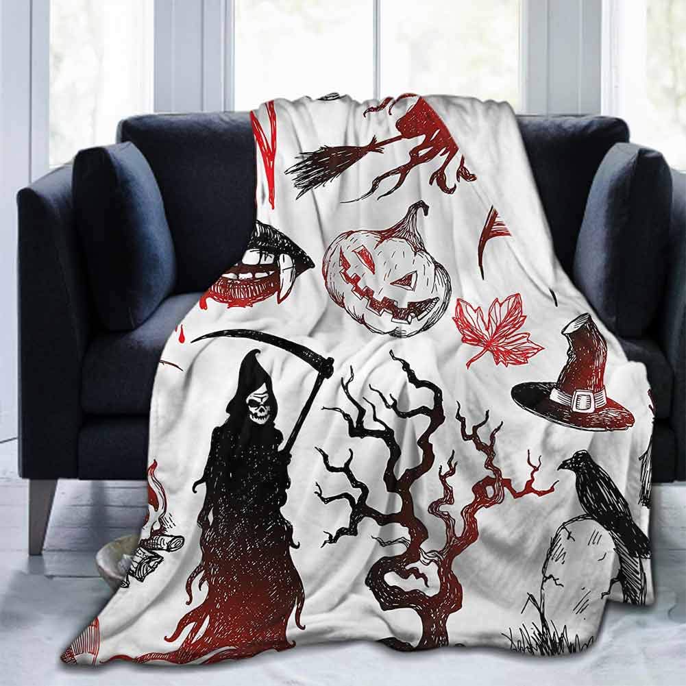 SLLART Soft Blanket King Size Halloween,Spooky October Holiday,40"x50" Blankets for Baby