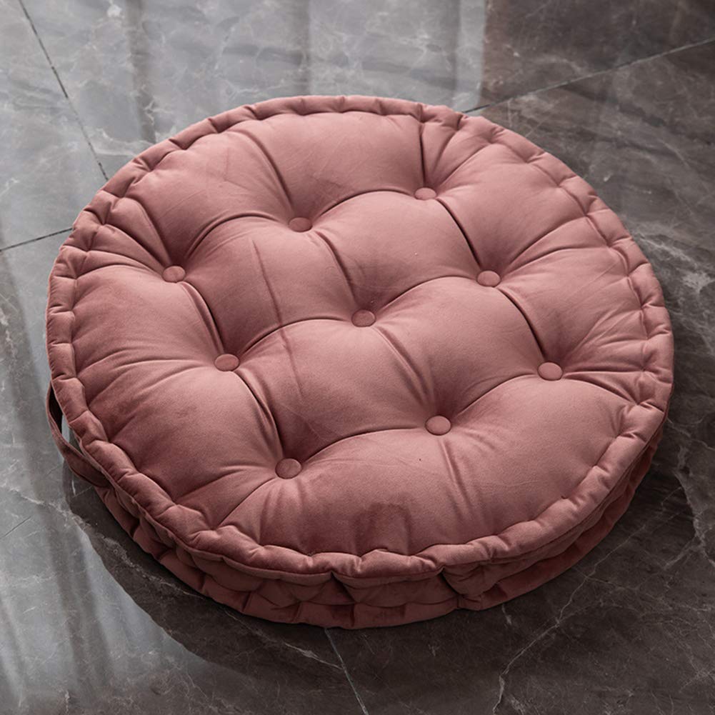 Vctops Round Floor Pillow With Handle Solid Thick Chair Cushion
