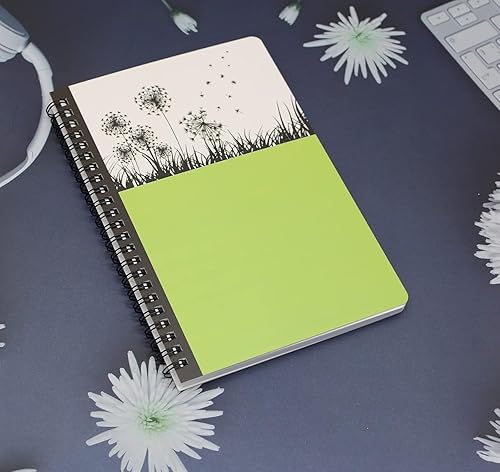Miniatura 4 de YIKANGHENG 4 cuadernos en espiral tamaño A5, 8.3 x 5.9 pulgadas, tapa dura de papel grueso de 0.315 in, 80 hojas160 páginas para estudio y notas
