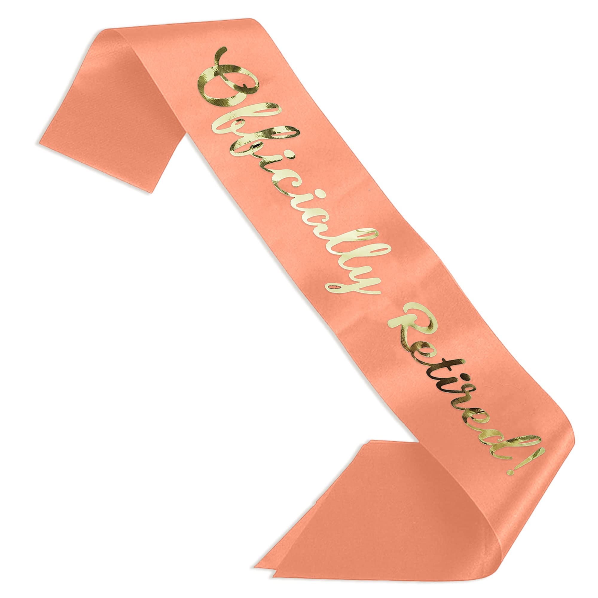 WOBBOX Happy Retirement Sash, Officially Retired Sash, Retirement Party Decorations-(FP3515)