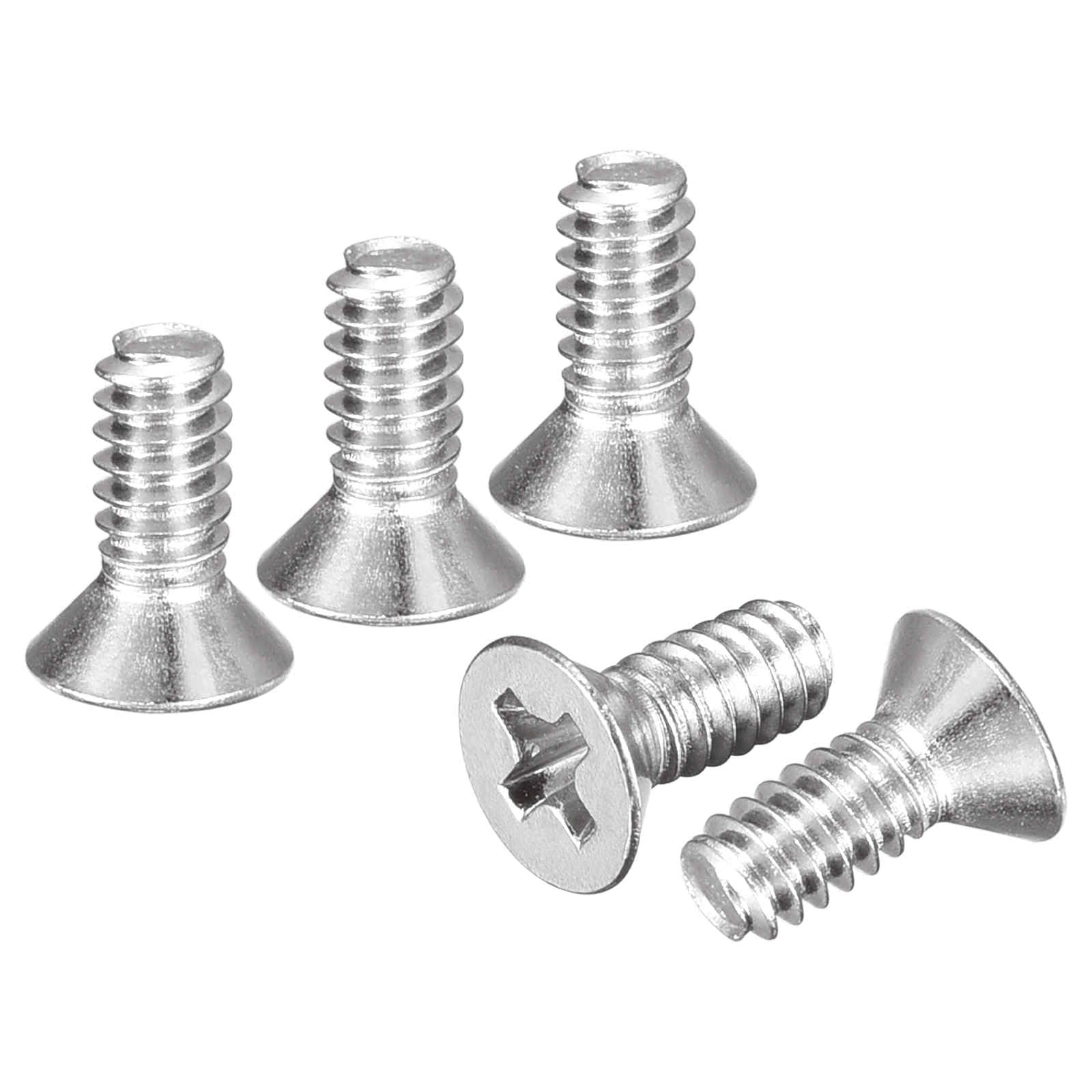 DTGN #5-40x1/4" Flat Head Machine Screws - 200pcs - Good for Furniture and Machinery - 304 Stainless Steel Phillips Countersunk Machine Screws Bolts - Silver โ image 1