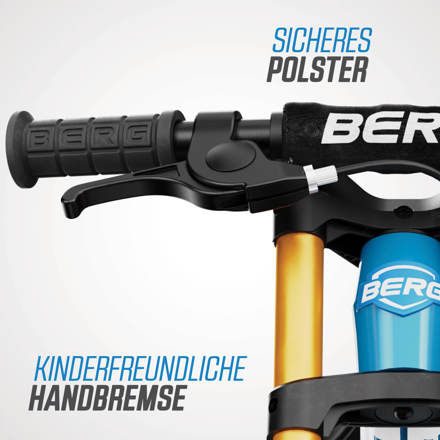 BERG Biky Cross 12 Zoll Laufrad für Jungen und Mädchen ab 2 Jahren | Kinder Laufrad mit Handbremse, Luftreifen, höhenverstellbarem Sattel & leichtem Magnesiumrahmen