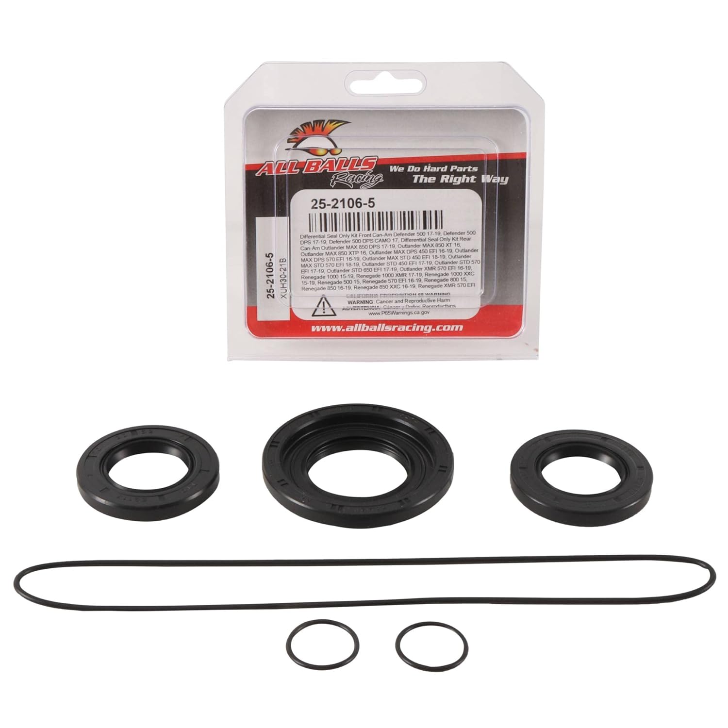 All Balls Differential Seal Only Kit Rear 25-2106-5 for Can-Am Outlander 1000 XMR 14-15, Outlander 570 DPS 16-17, Outlander 570 XMR 16-17, Outlander 650 4x4 15, Outlander 650 DPS 17