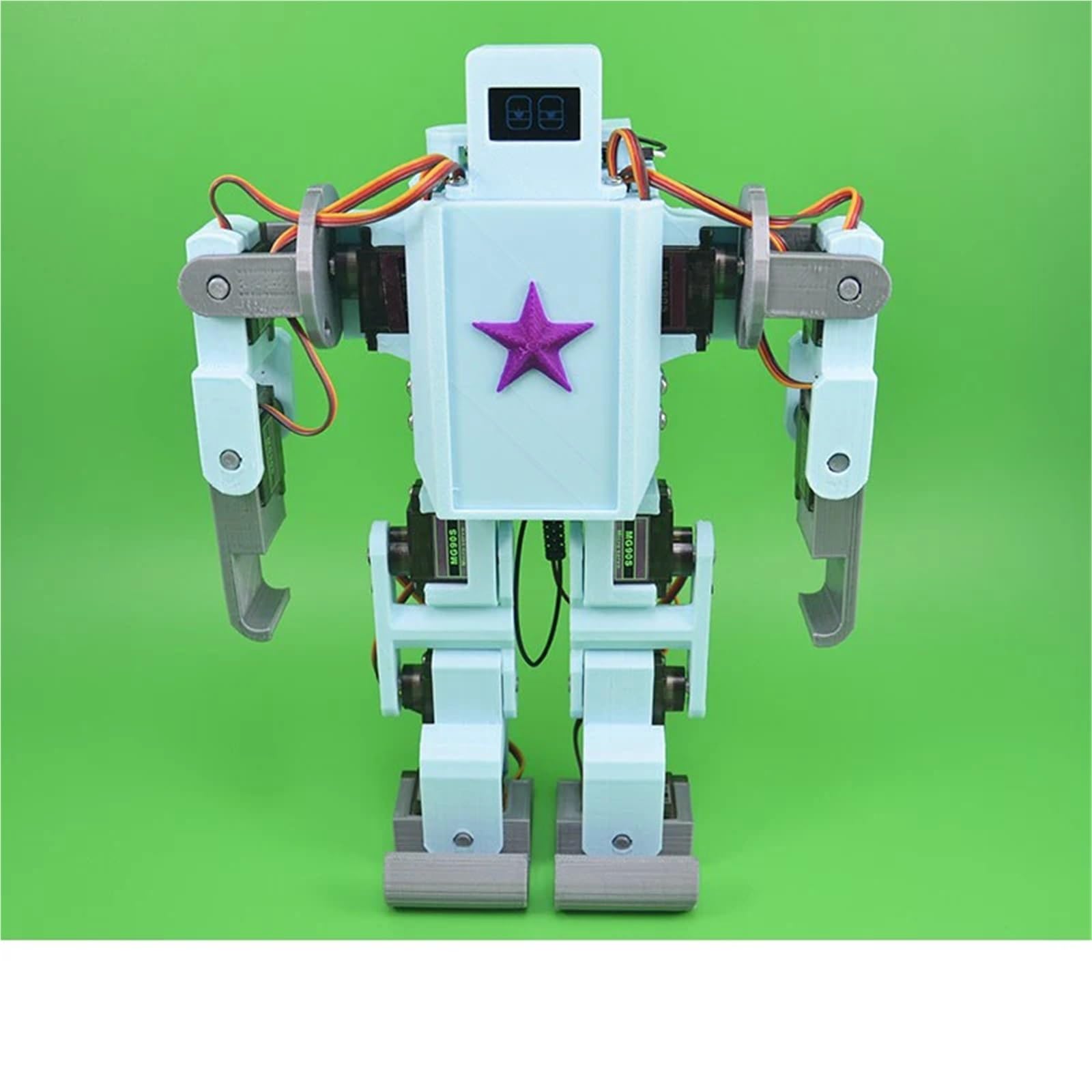Robot humanoidalny 12 DOF z kontrolerem głosu Inteligentna zabawka dla Arduino Open Source Mieszane programowanie graficzne(Unassemble Kit)
