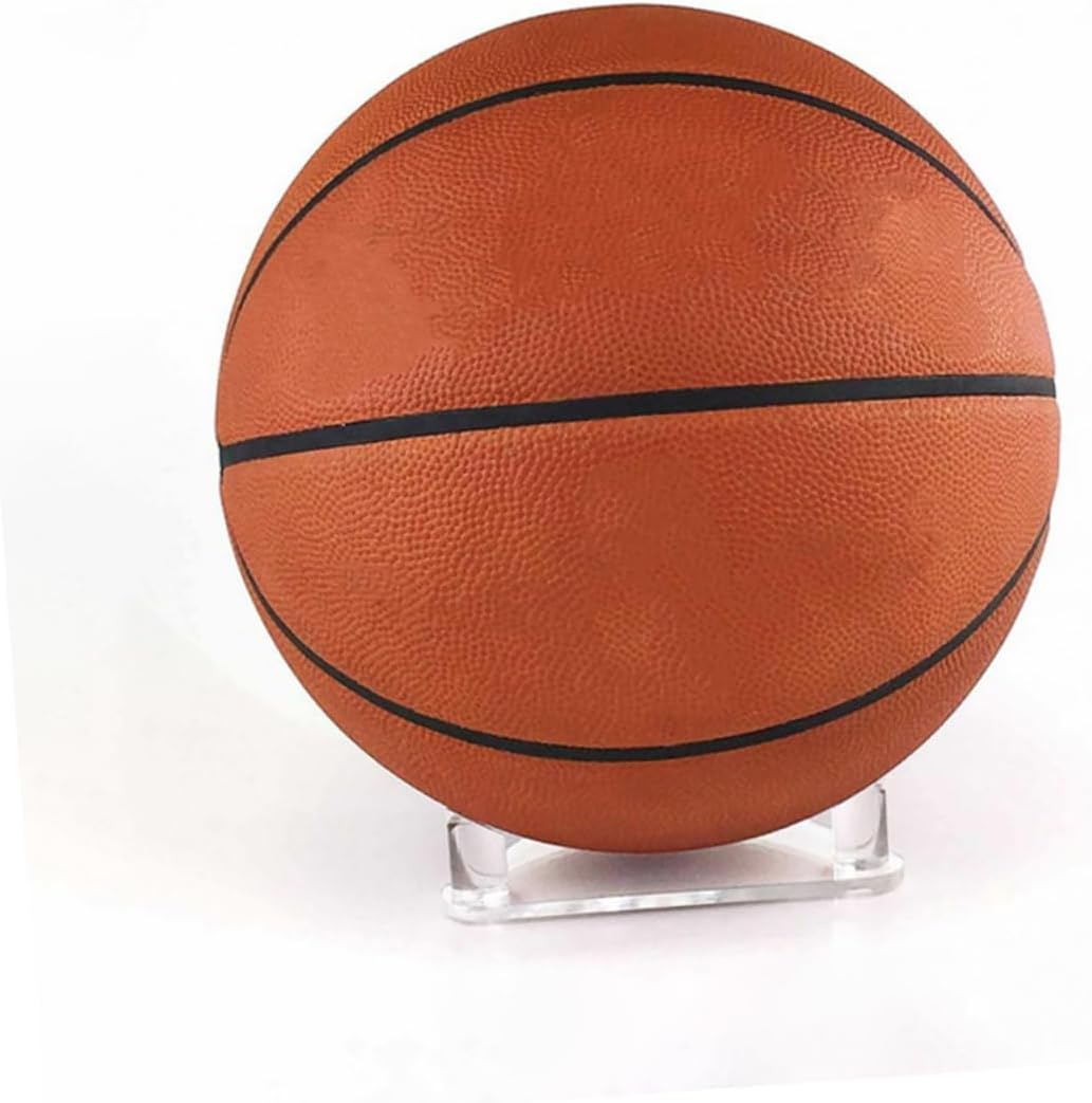 POPETPOP 6pcs Transparent Basketball Holders Multi-Function Desktop Stands for Baseball and Football for Organized Sports Memorabilia Storage