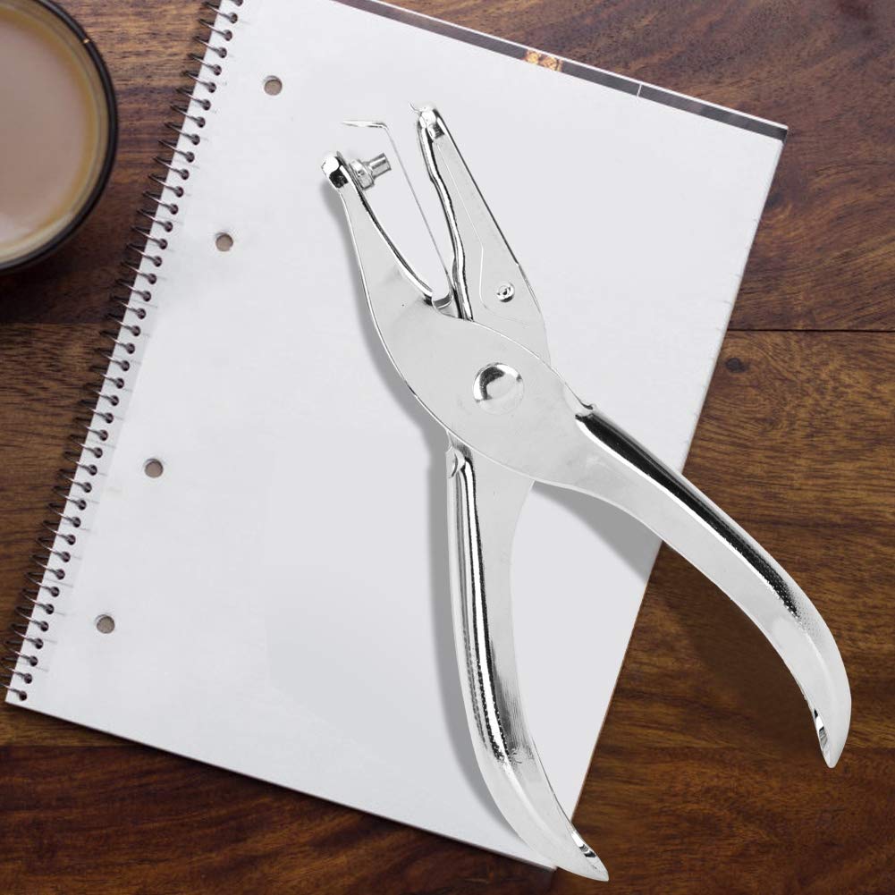 3pcs Stainless Steel Hole Punch 3mm Metal Handheld Paper Punch Single Tag Hole Punch Pliers for DIY Hand Paper Tickets