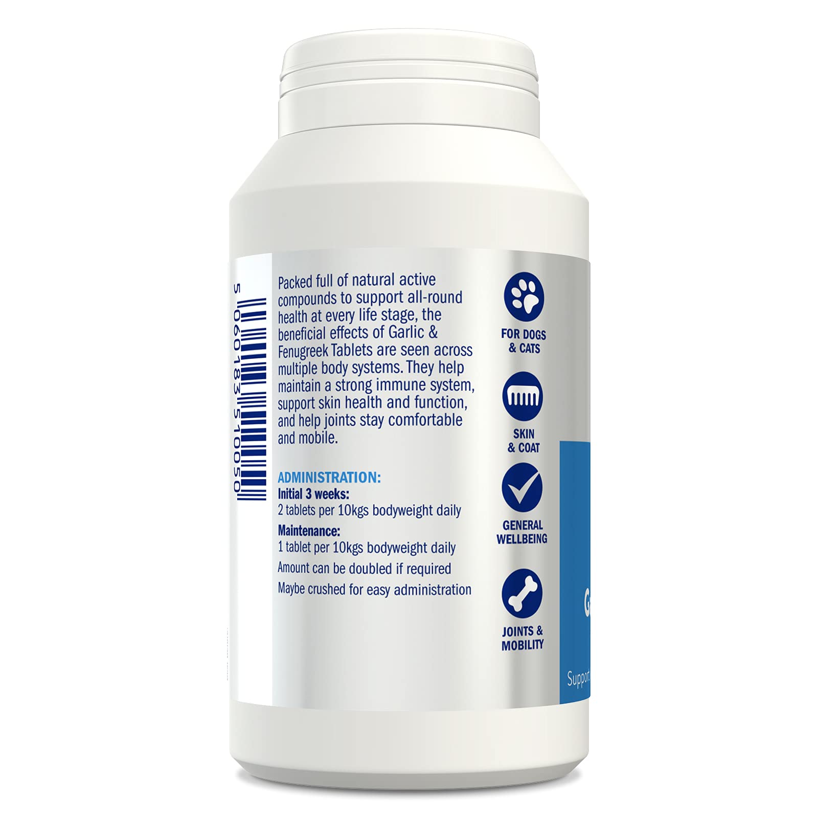 Buy Dorwest Herbs Garlic and Fenugreek Tablets for Dogs and Cats 500