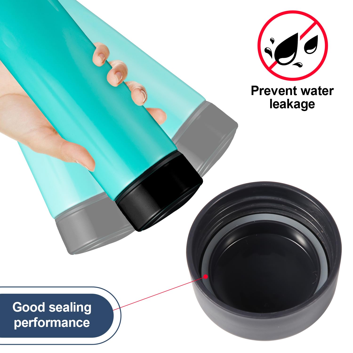 6 Pezzi Sostituzione Guarnizione in Silicone per Hydro Flask Bottiglie a Bocca Larga con Coperchio Ribaltabile, 5cm O-Ring di Ricambio per Hydro Flask 12/16/24/32/40 Once con Pinzette