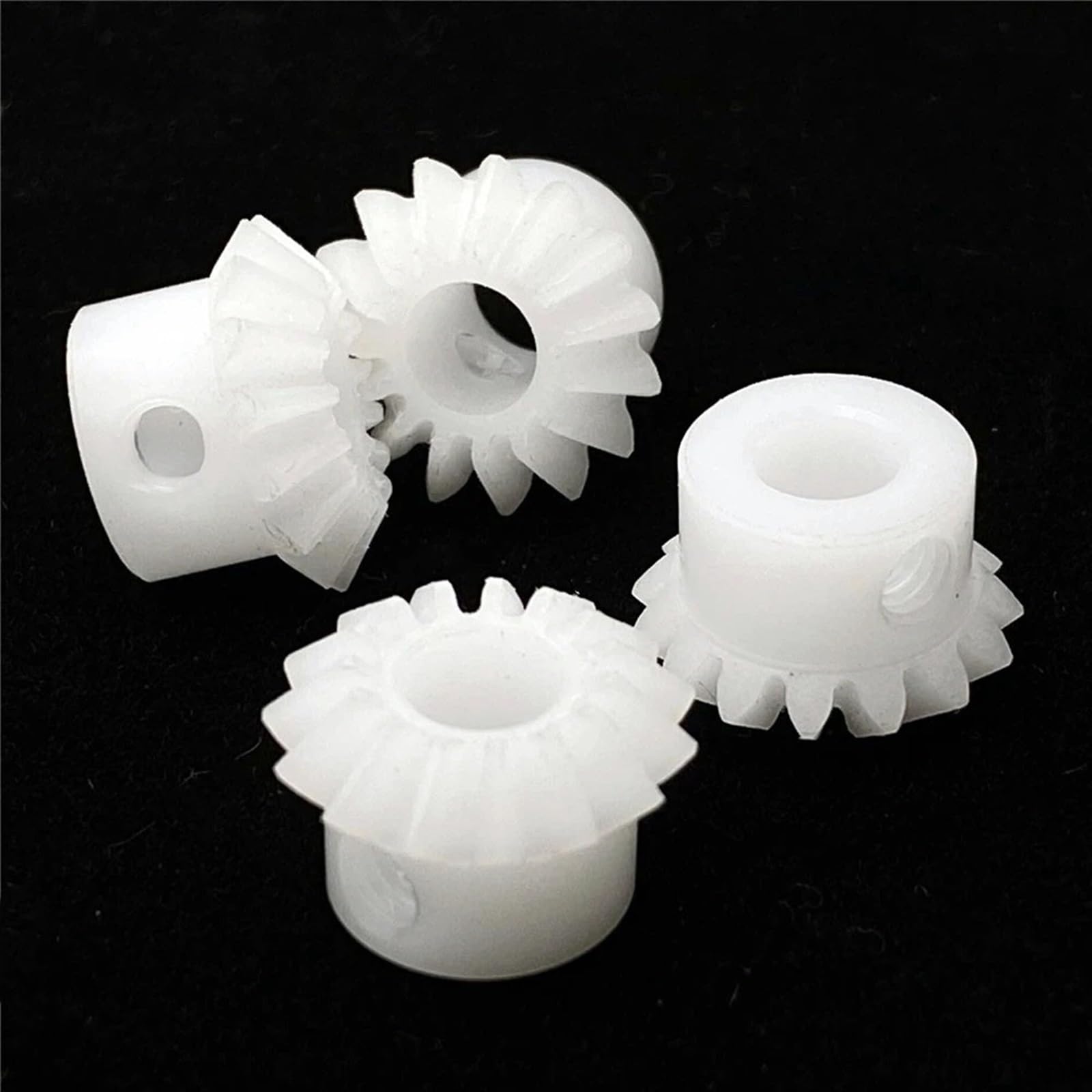 Cylindrical Drive 1pc 1.25 Module 20 Teeth Plastic Bevel Gear 90 Degree Pinion 1:1 Transmission 1.25M 20T Equal Diameter Conical Bevel Gear Rack Machinery(6MM BORE)