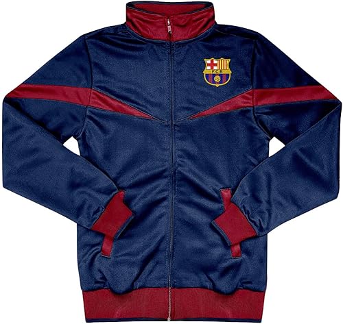 Icon Sports Chaqueta deportiva de fútbol Camiseta oficial de entrenamiento juvenil con cremallera completa del equipo del World Football Club Team
