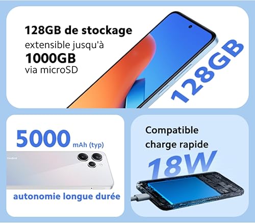 Miniatura 7 de Redmi Xiaomi 12 5G + 4G LTE Global desbloqueado 6.79 pulgadas 50mp triple cámara (Tmobile Mint Tello Global) + extra (con cargador de coche dual USB