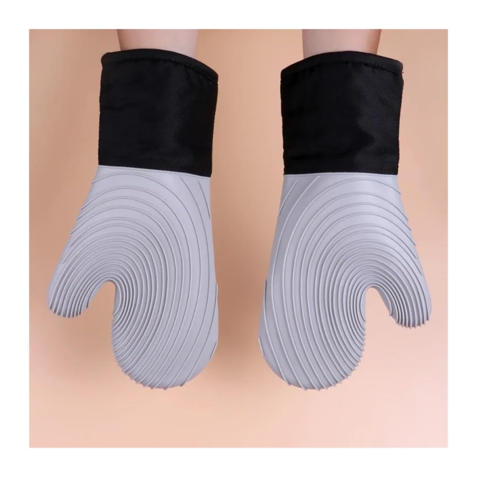 Genérico 2 uds Guantes de Horno, Silicona algodón, 34.5x18CM