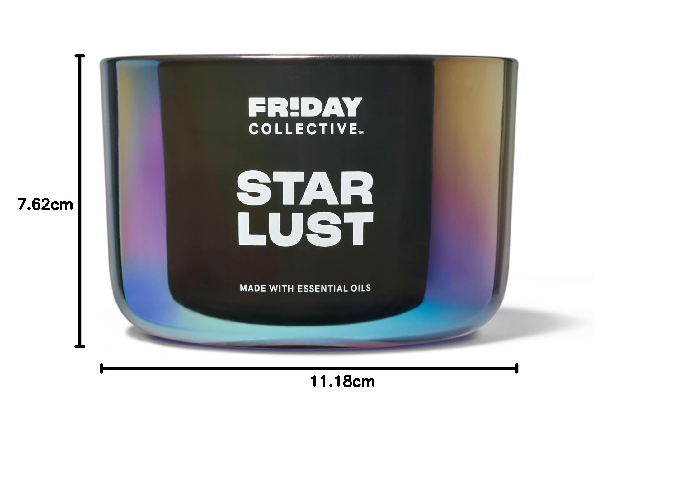 Friday Collective Świeca Star Lust, świeża i czysta pachnąca, wykonana z olejków eterycznych, 3 knoty, 400 ml